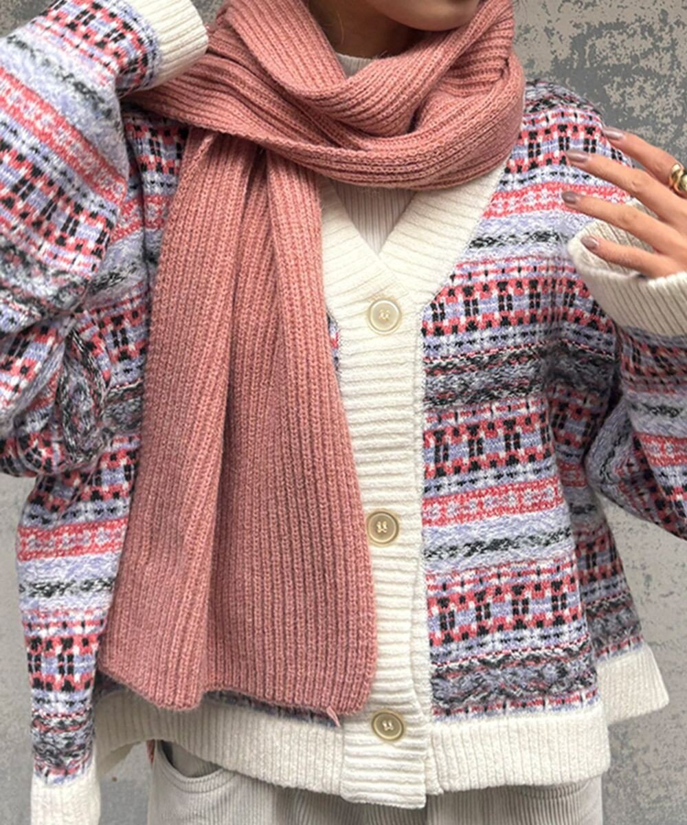 OP／FILA 【OP】ジャガードニットカーディガン 