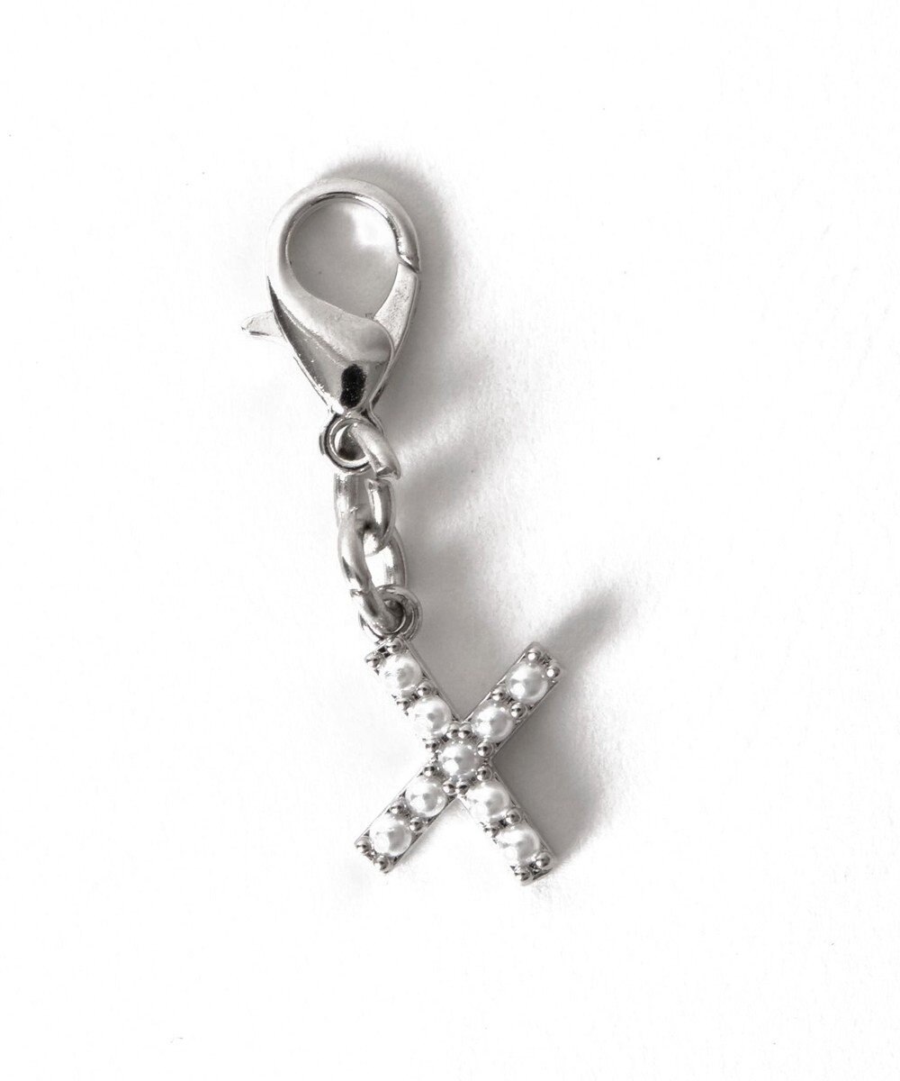 WEGO 【痛バ＆推し活グッズ】シルバーパールアルファベットDIYチャーム17ｍｍ 