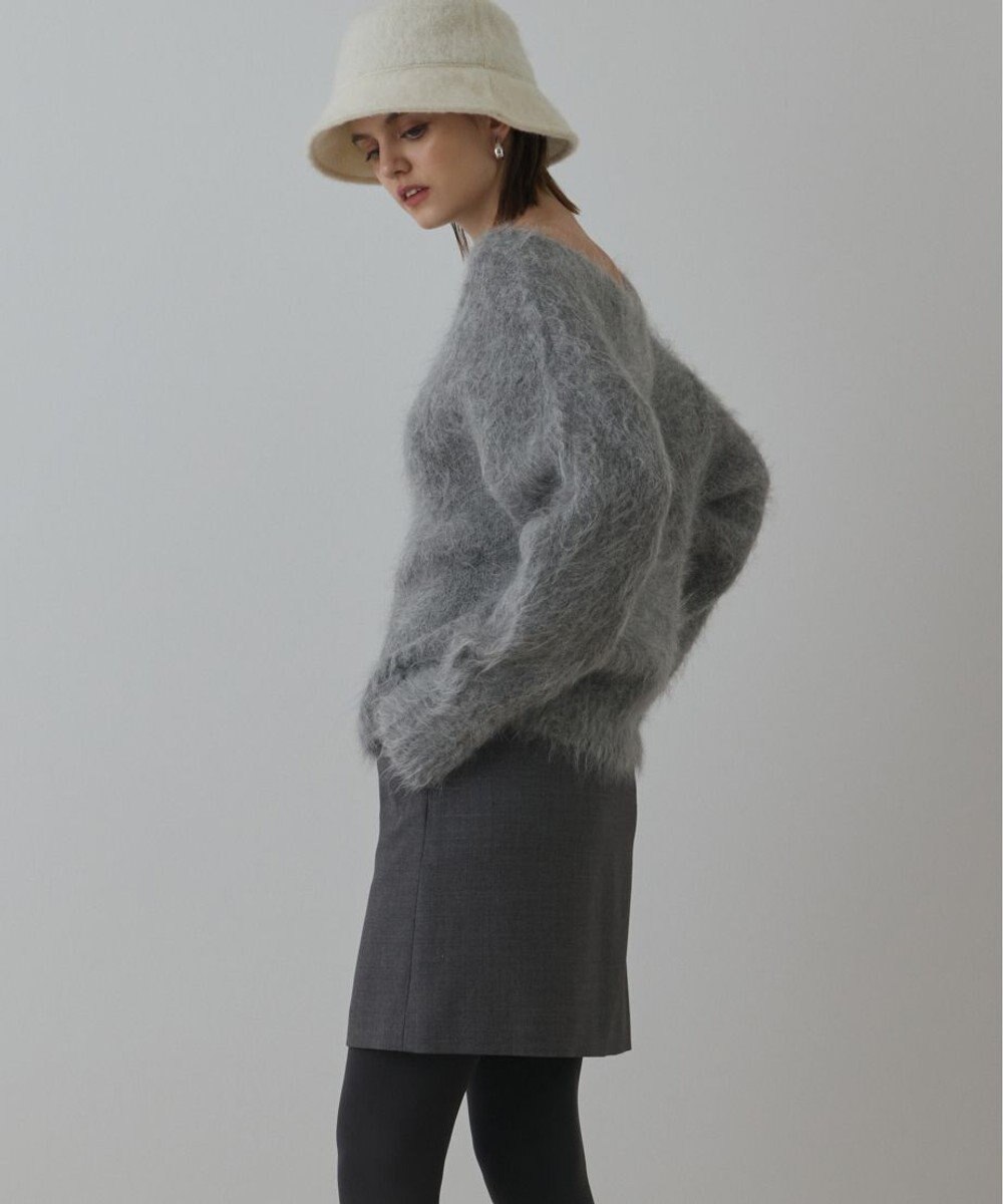 GRACE CONTINENTAL ウールギャバミニスカート 