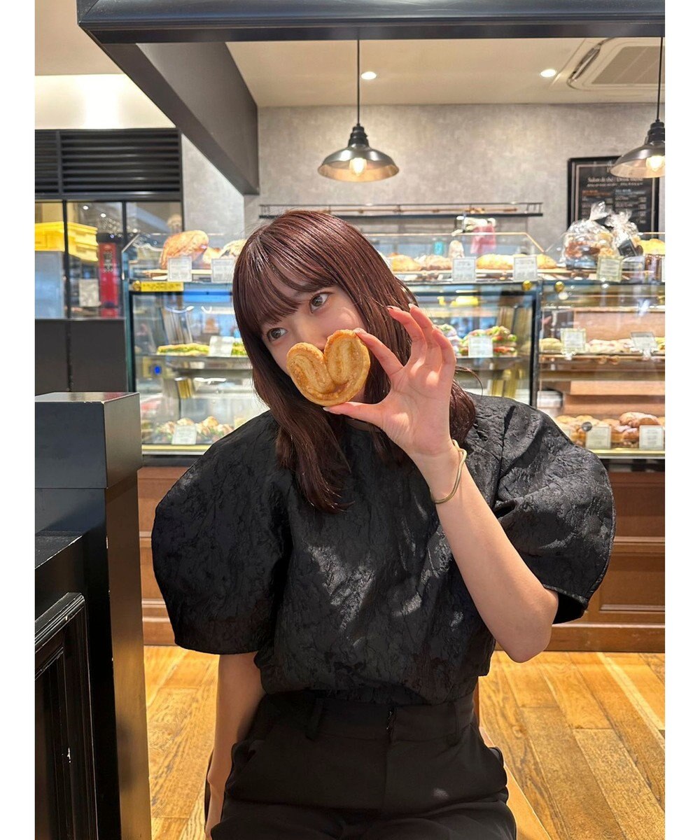 Green Parks AnriettMusee ショート丈ジャガードトップス 