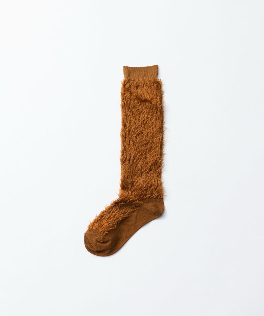 TRICOTE FAKE FUR HIGH SOCKS／フェイクファーハイソックス 