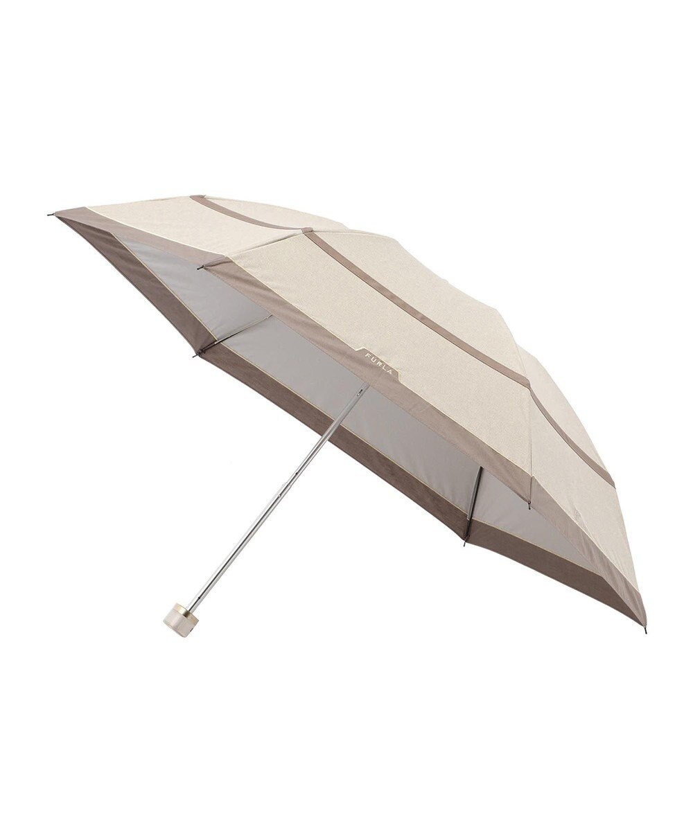 MOONBAT 【フルラ （FURLA）】晴雨兼用折りたたみ日傘　切継グログラン 