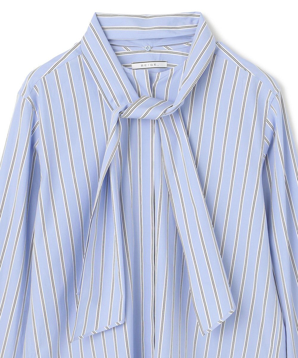 BEIGE， 【洗える】CROIX / コットンボウタイブラウス 