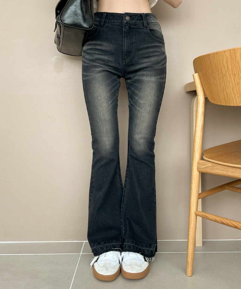 WEGO ローライズフレアデニムパンツ 