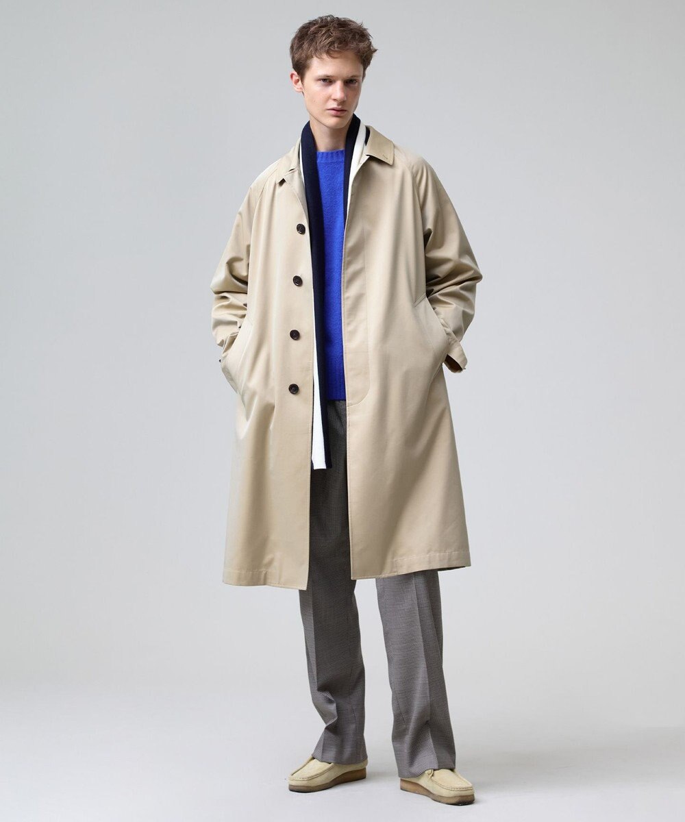 J.PRESS MEN 【J.PRESS ORIGINALS】【UNISEX】Cotton Like Polyester Balmacaan Coat 