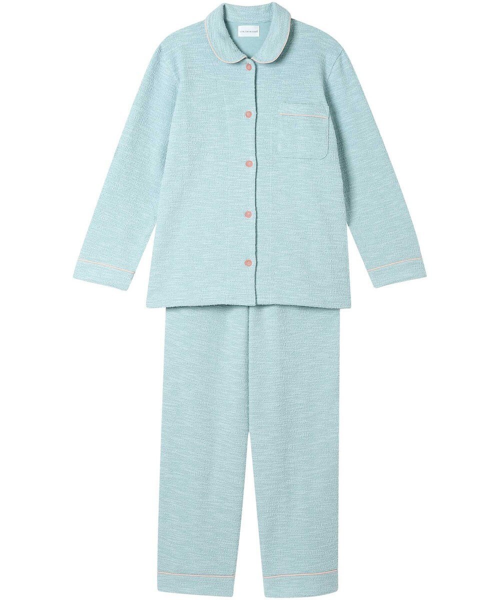 une nana cool 【綿混】カジュアルスラブツィード 長袖開襟パジャマ 