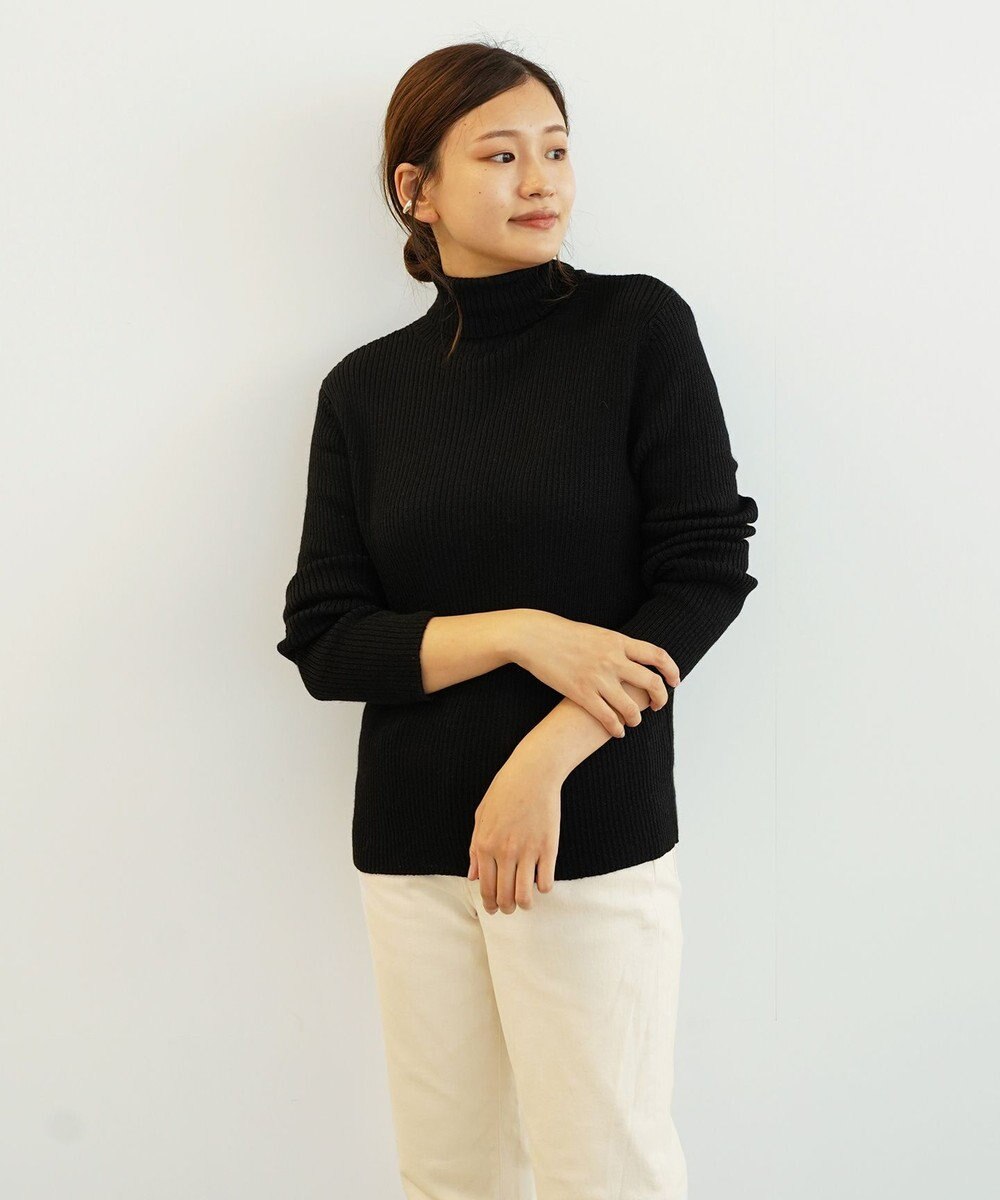 TOQUE 〈大草直子さんアドバイザー〉ベビーアルパカ×シルク ハイネックニット 