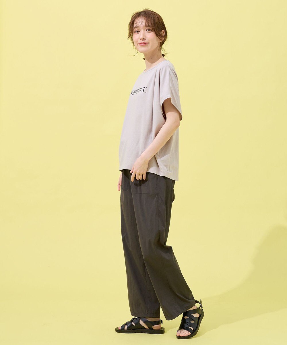 ANY 【洗濯機可/UVケア/接触冷感】フレンチスリーブロゴ・カラーTシャツ 