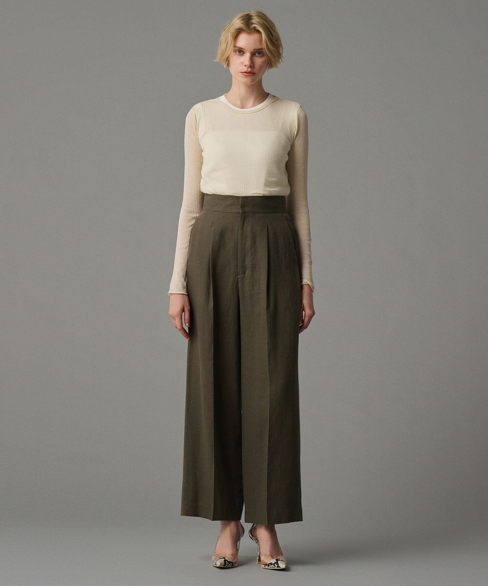 uncrave 【手洗い可】シアー ランダムリブ カットソー（uncrave STANDARD） 