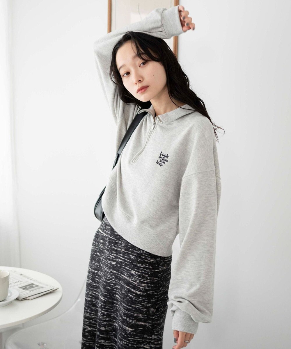 WEGO ハーフジップショートスウェット 