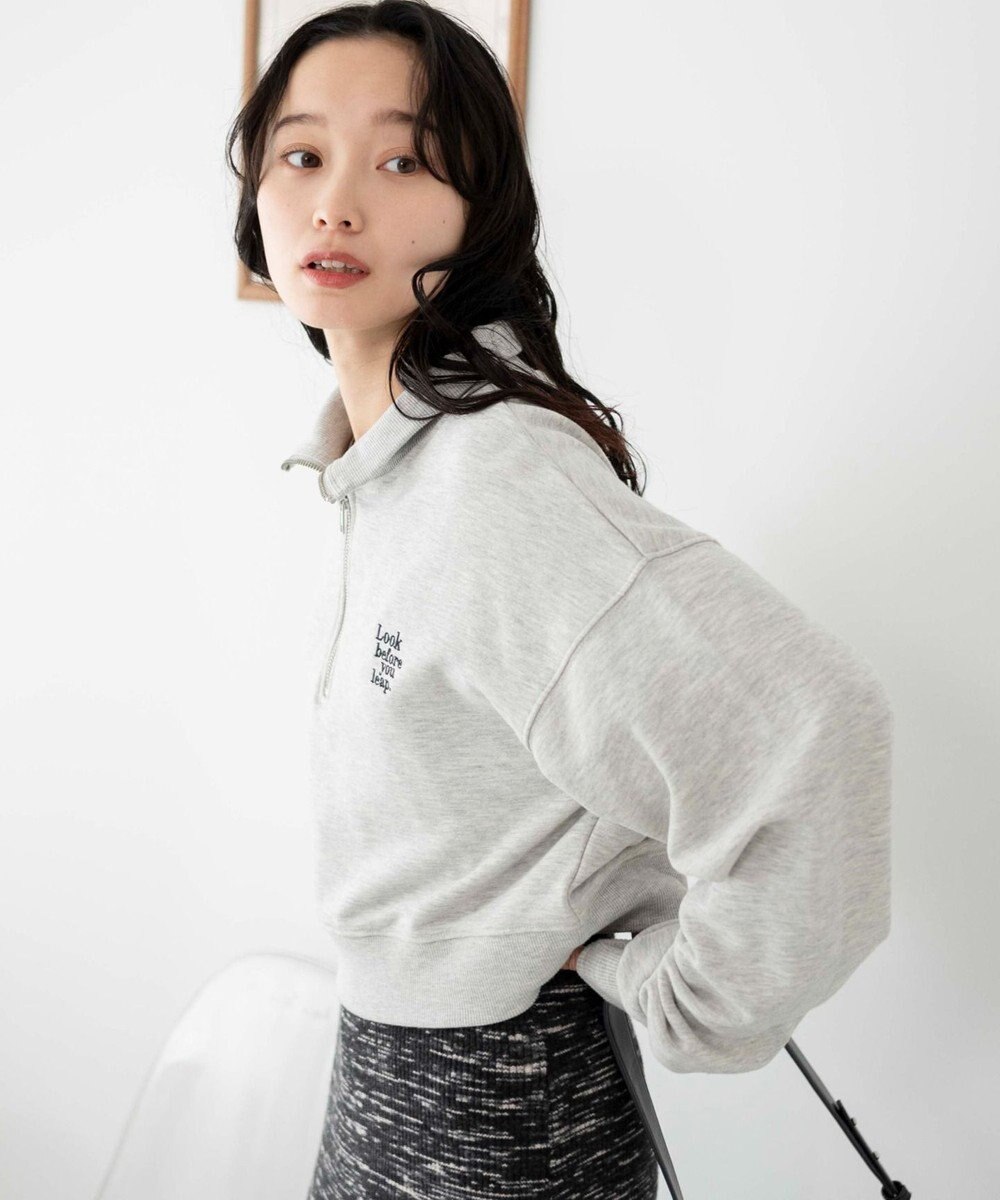 WEGO ハーフジップショートスウェット 