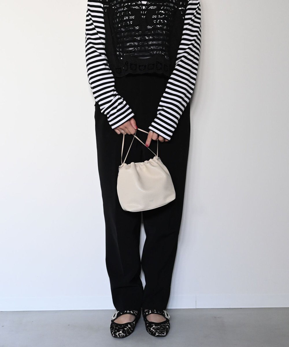 blancle シュリンクレザー ドローストリング2wayバッグ 