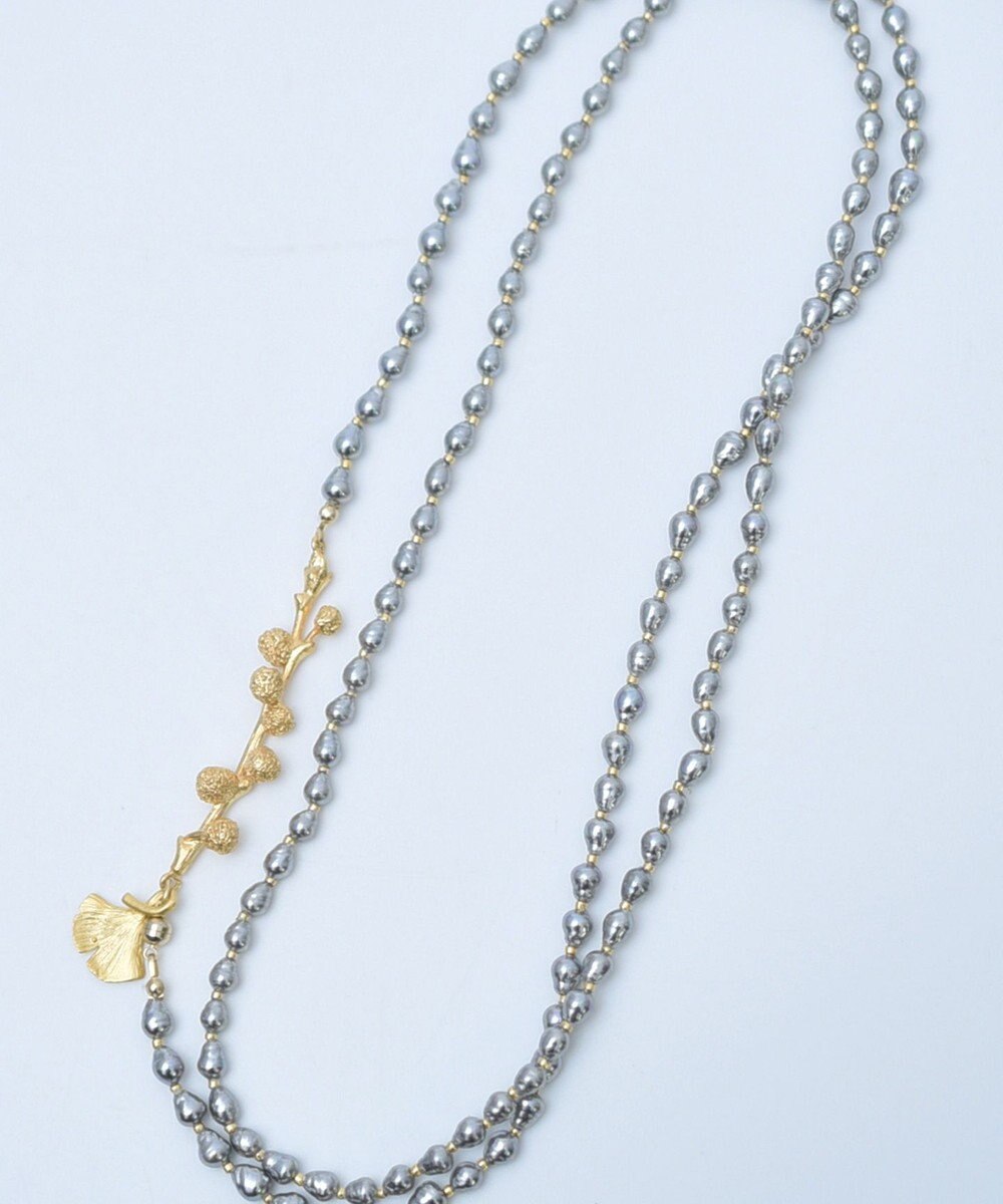 monshiro 【バロックパール/2WAY】イチョウロング ネックレス 