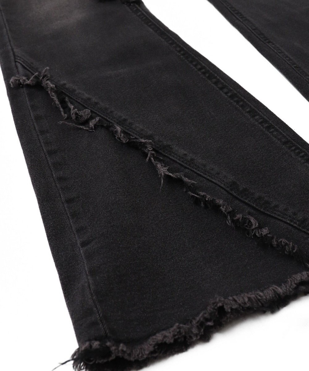 WEGO ブーツカットフリンジデニム 