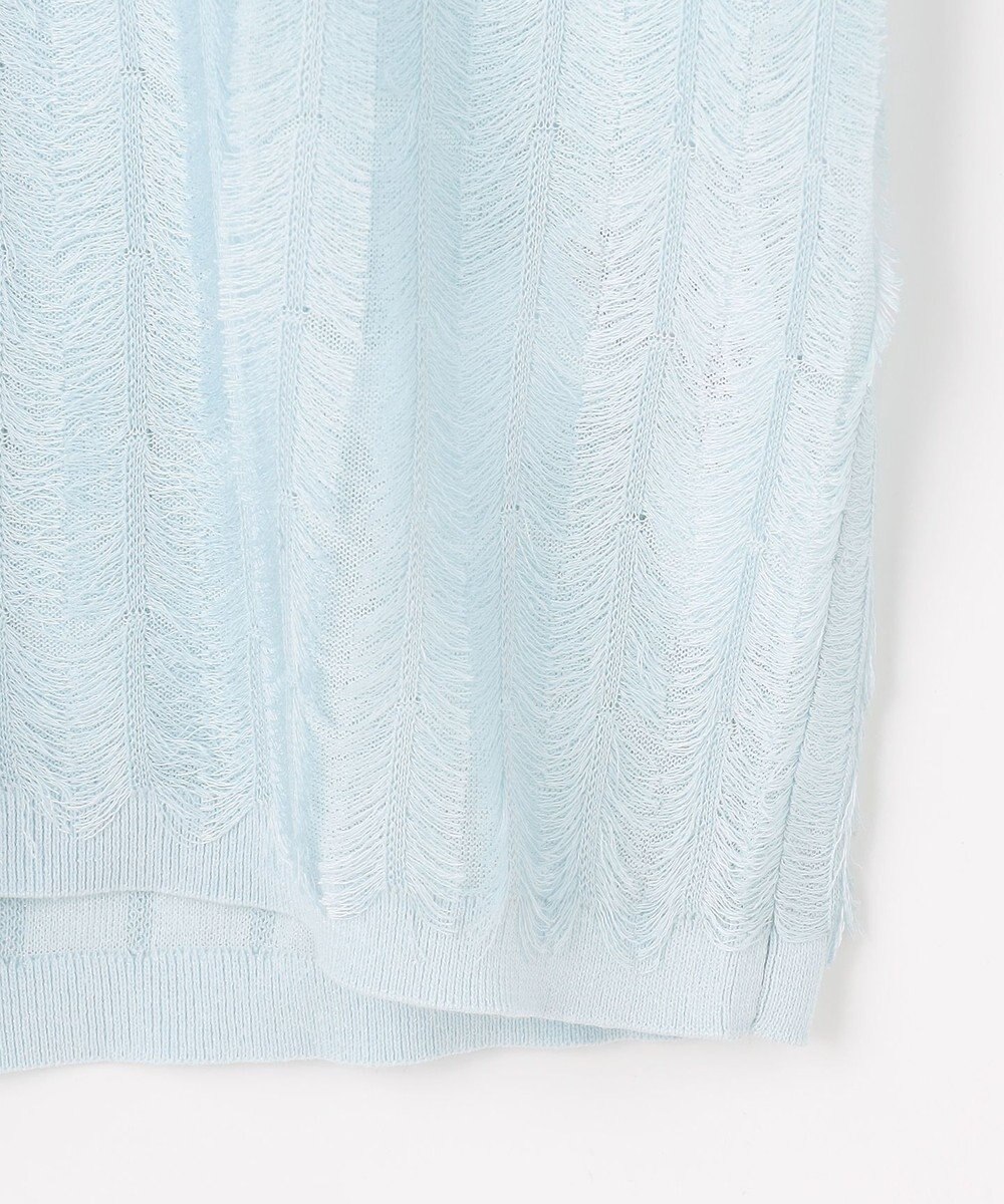 自由区 【カトリエムブーケ】Jacquard coupe ハーフスリーブプルオーバー 