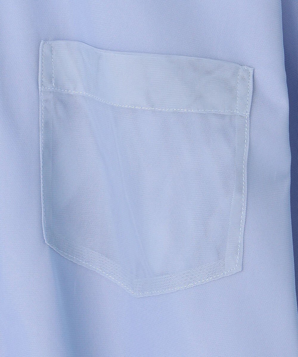 ANY L クロップドチュールコンビシャツ 