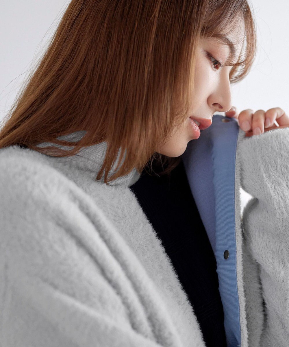 Tiaclasse シャギーニットコーディガン 