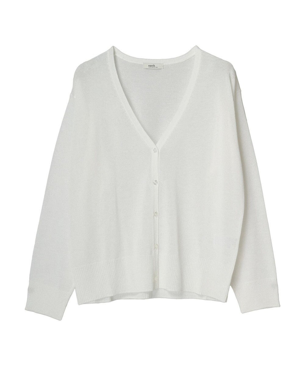 earth music&ecology ラメ入りニットカーディガン 
