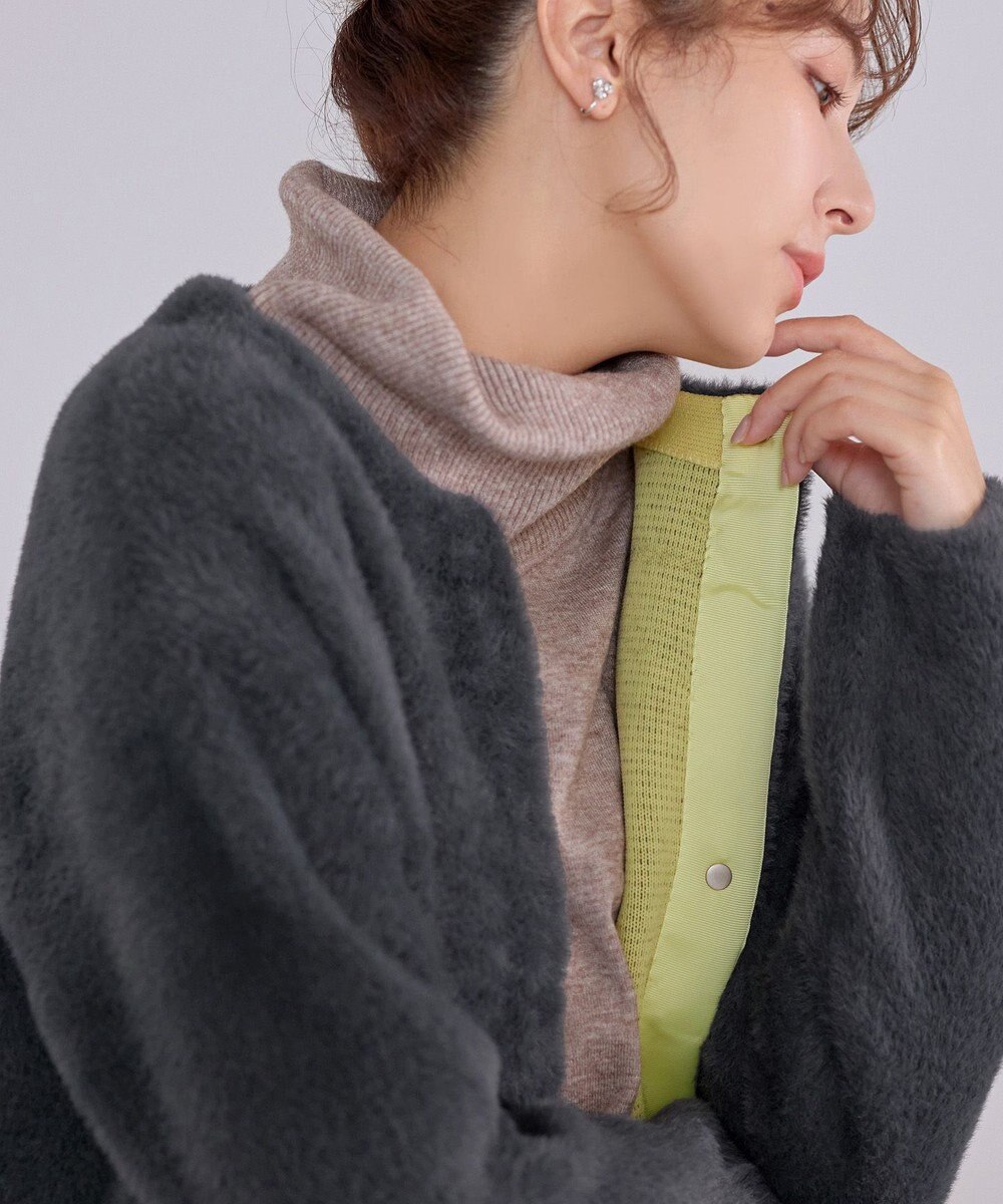 Tiaclasse シャギーニットコーディガン 