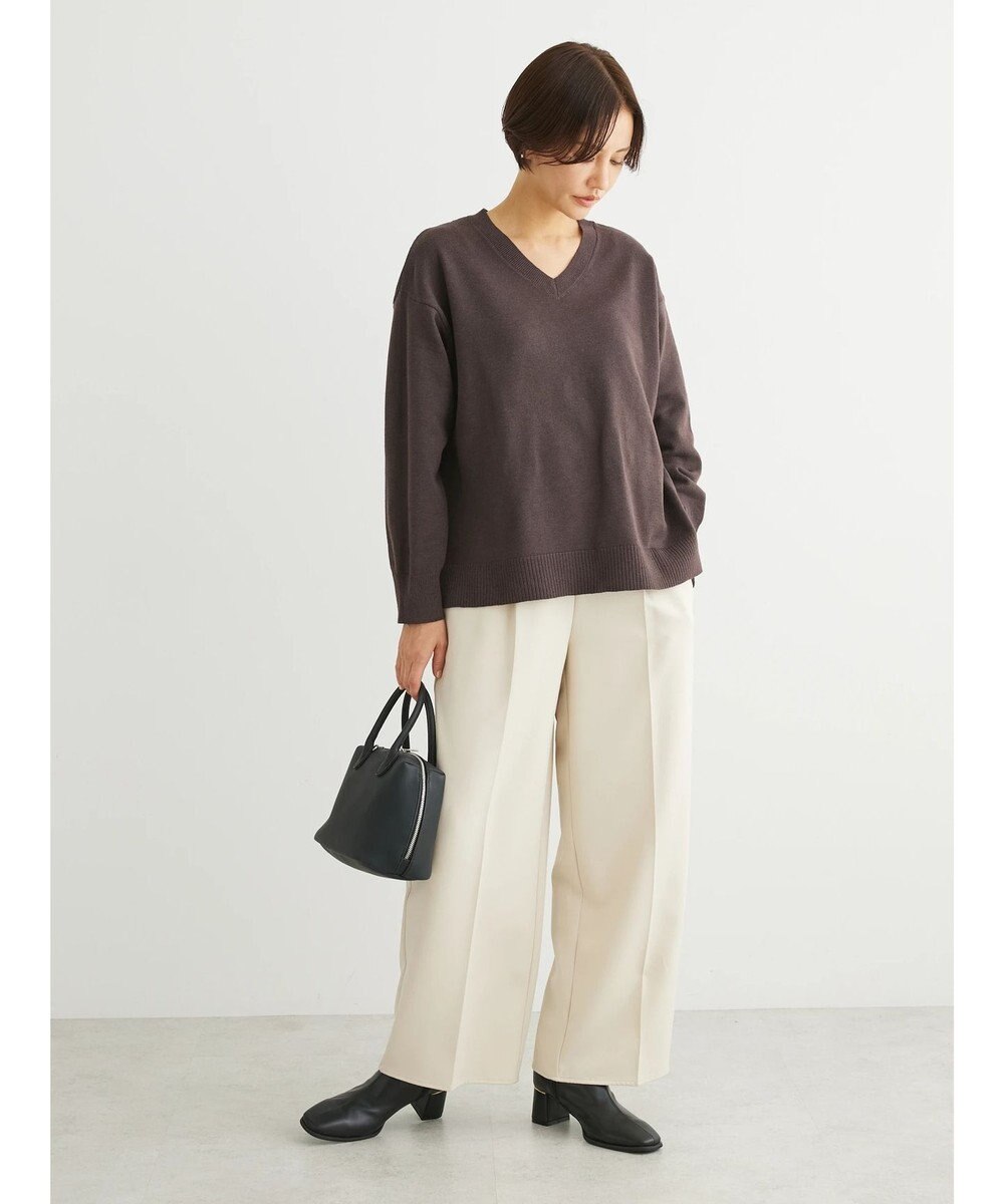 Green Parks もちやわ　Ｖネック前後差プルオーバー 