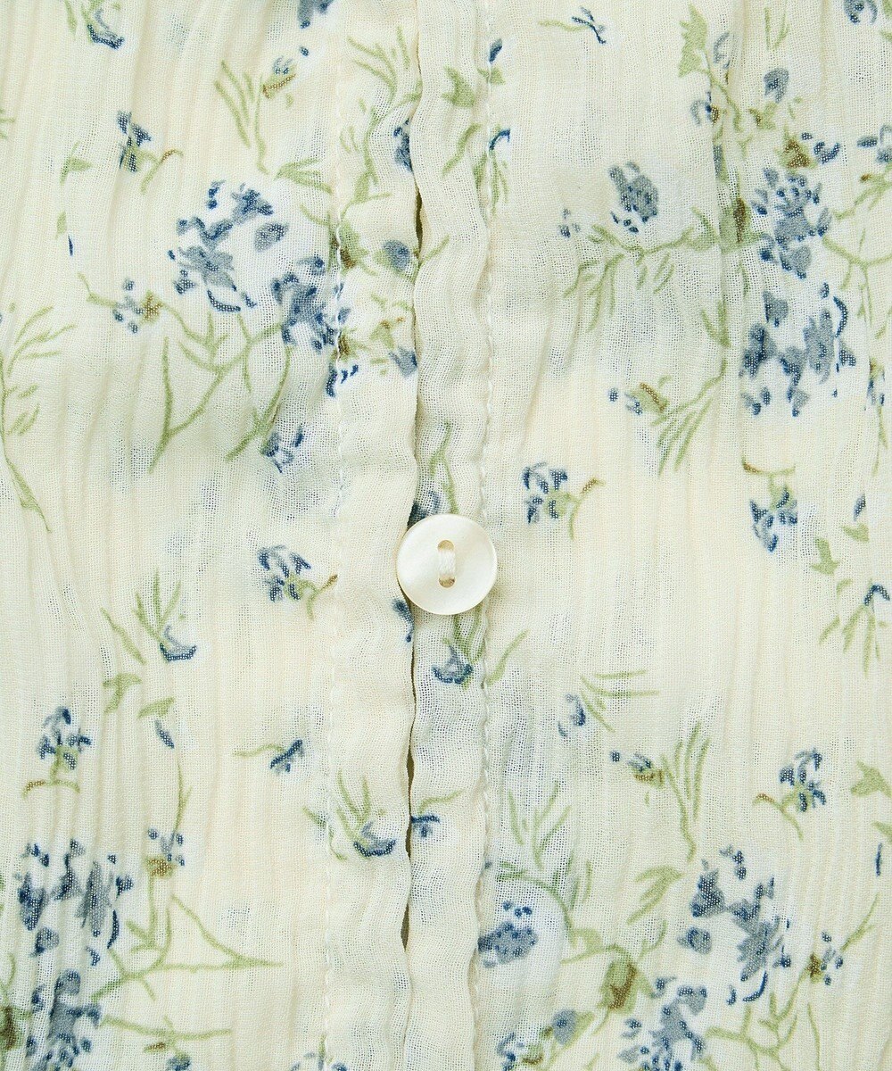 earth music&ecology ナローリボンくしゅくしゅギャザーブラウス 