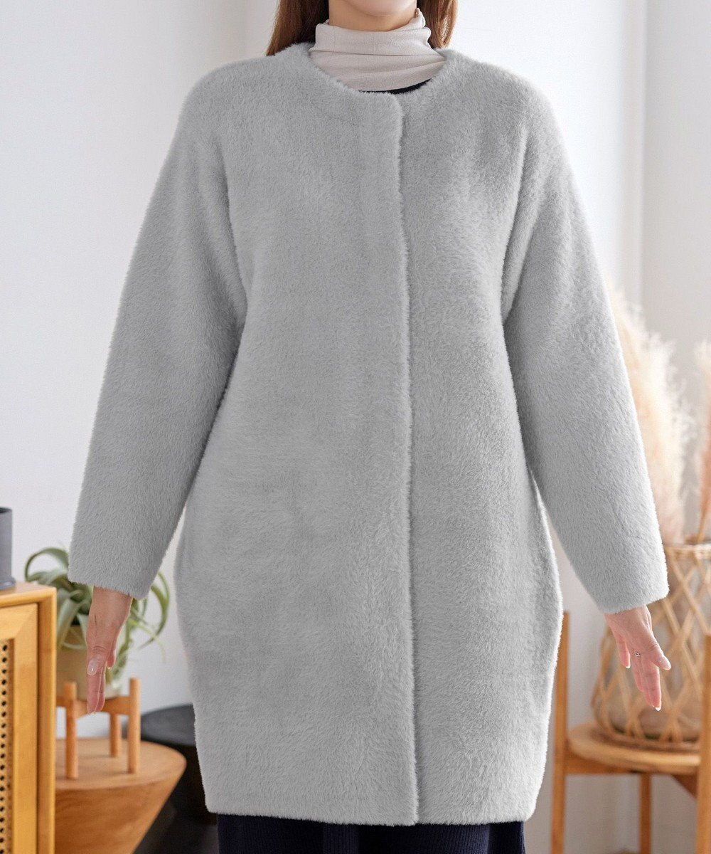 Tiaclasse シャギーニットコーディガン 