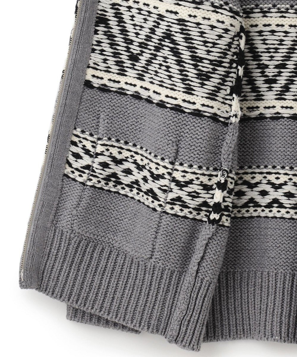 23区 【SLOW】カウチンジャガード ジップ カーディガン 