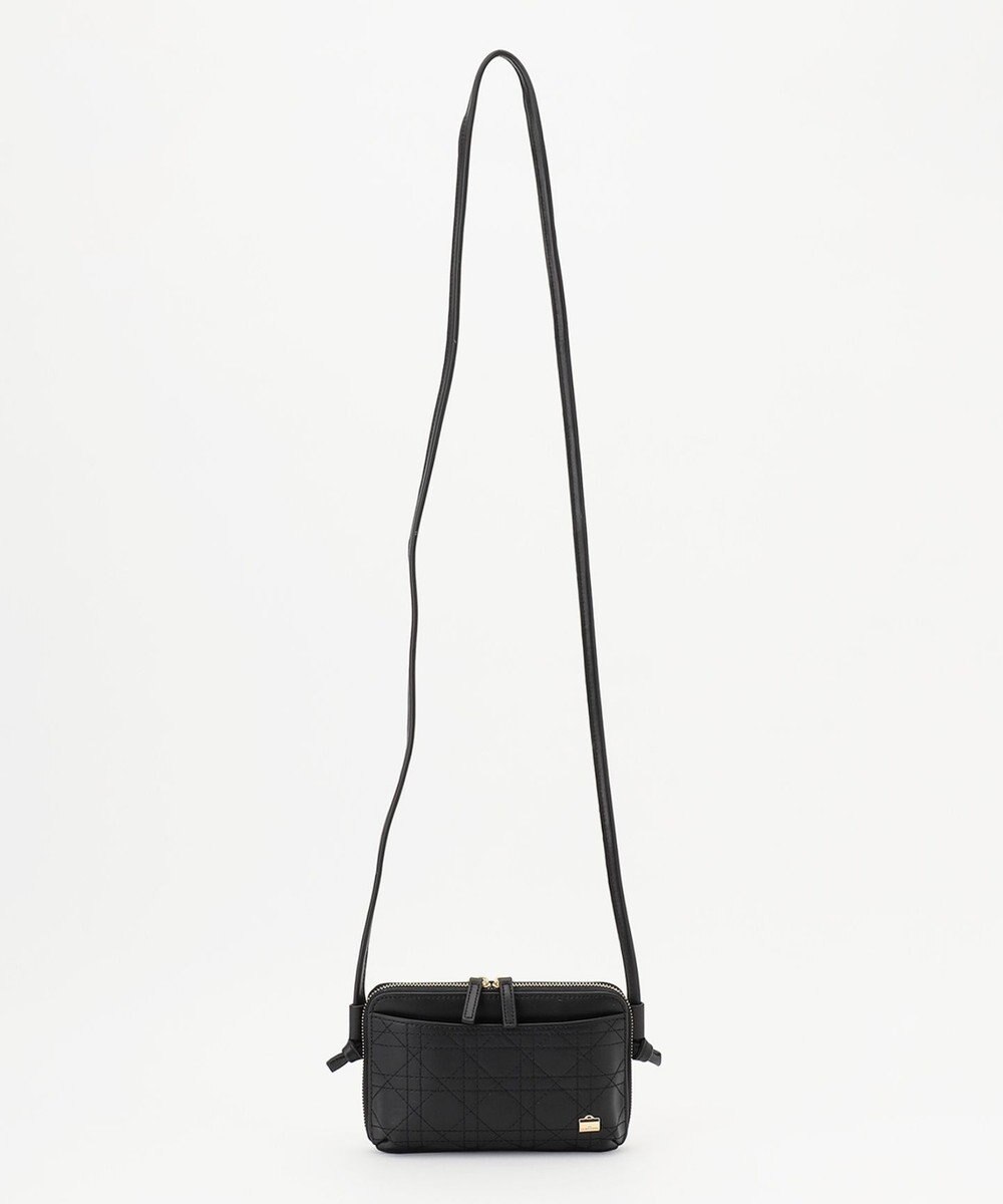 LA BAGAGERIE 【レザー×ステッチ】スクエアマルチポシェット 