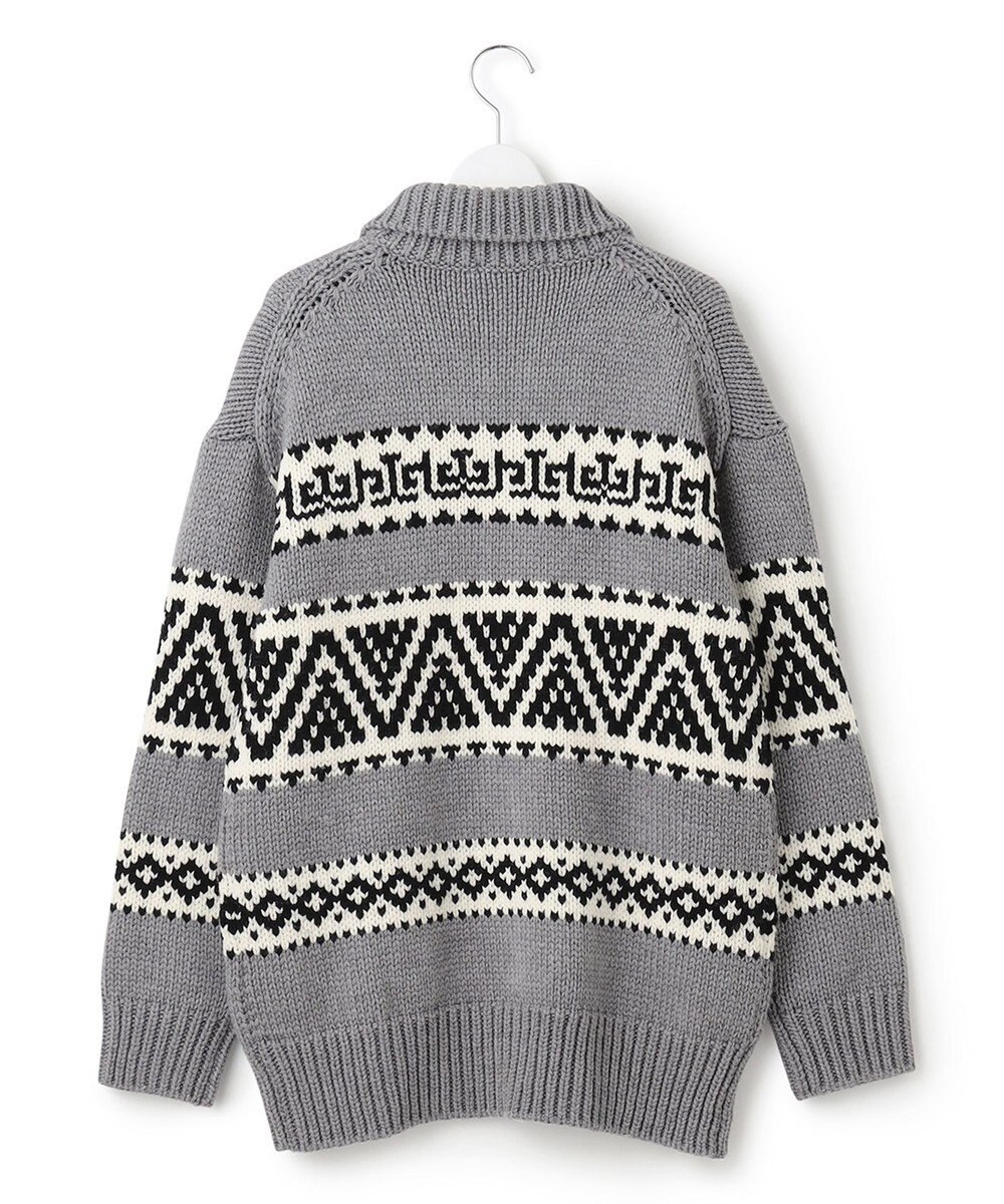 23区 【SLOW】カウチンジャガード ジップ カーディガン 