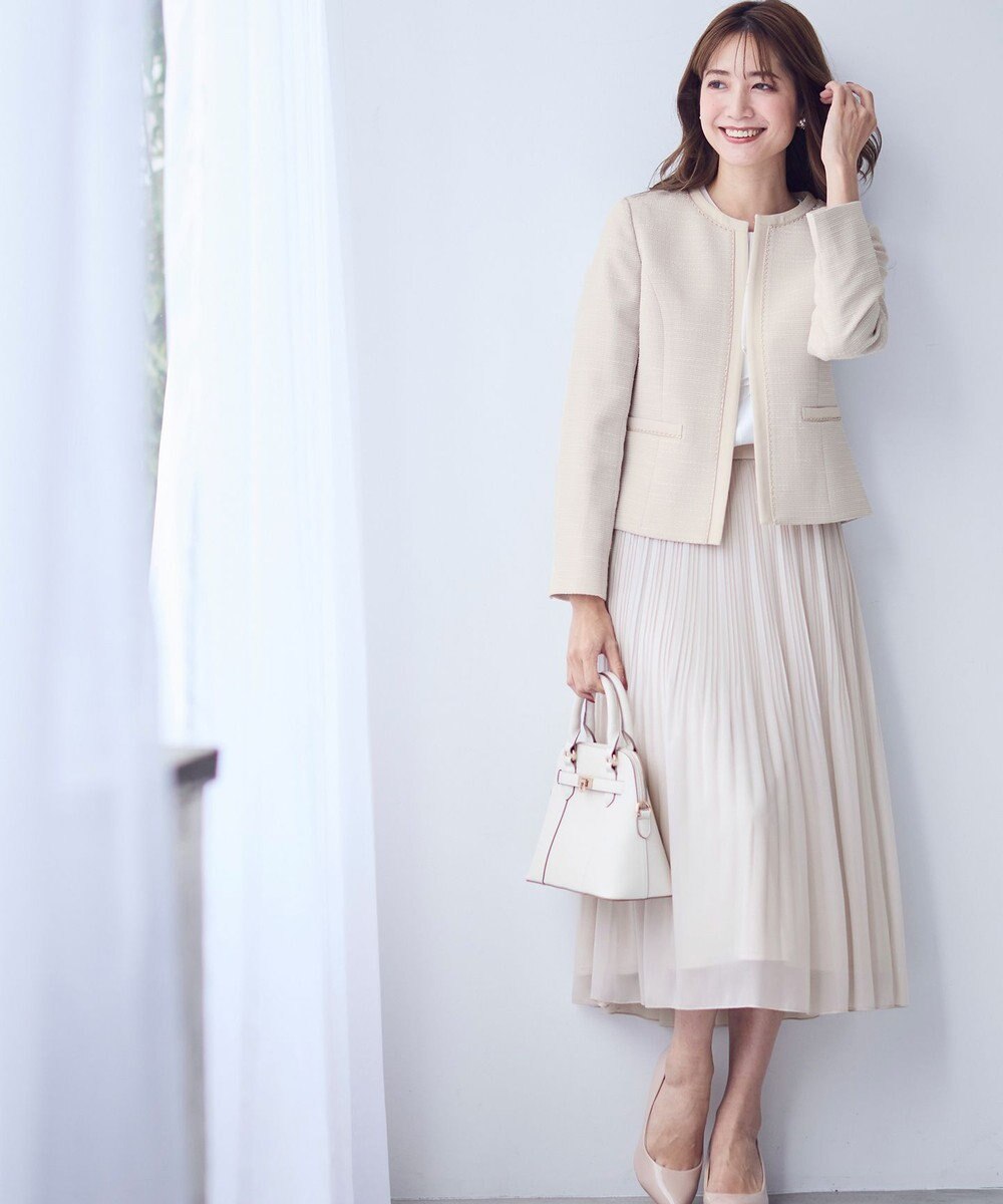 ANY SIS リップルボーダーストレッチ ジャケット 