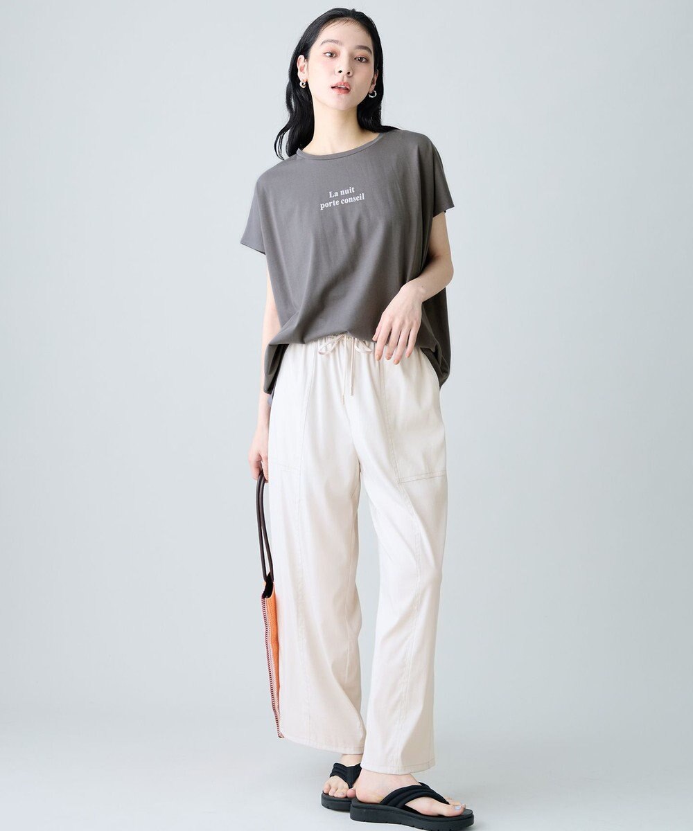 ANY ANYファンクションワイドフレンチスリーブTシャツ 