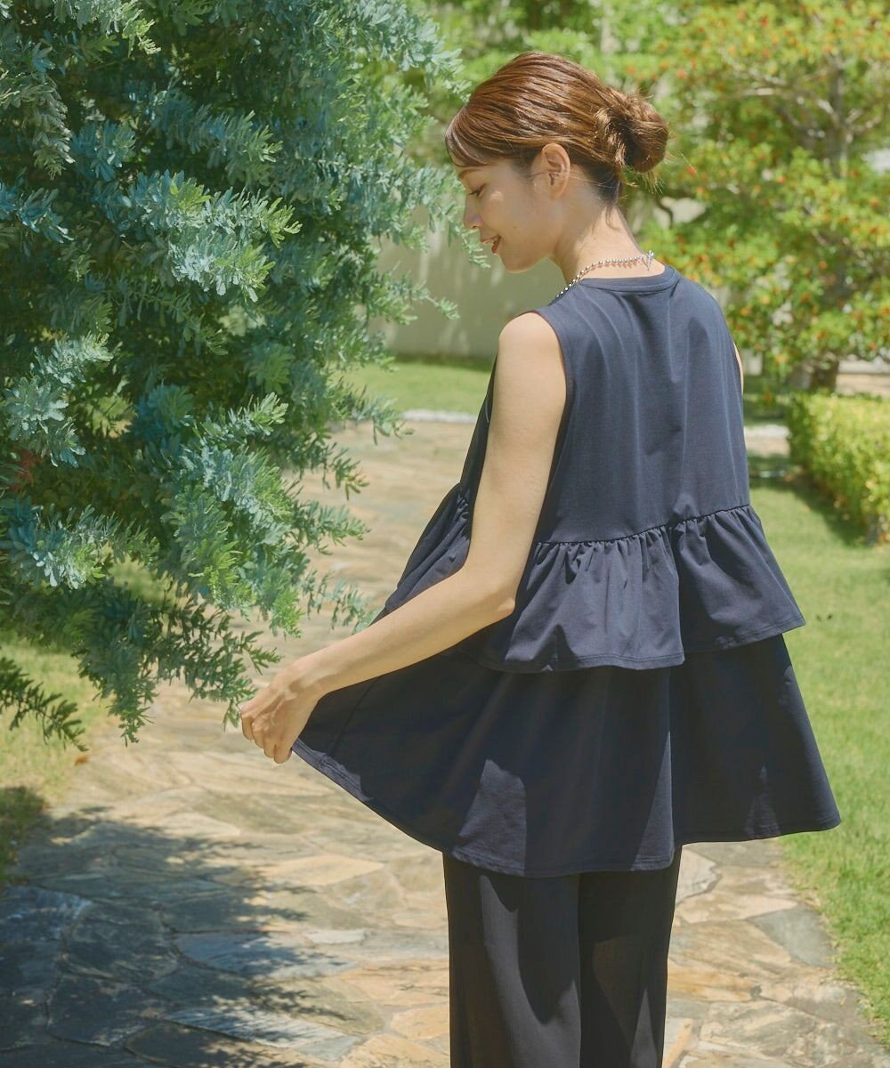 OP／FILA 【Ocean Pacific】らくティブ｜ティアードフリルデザインタンクトップ 