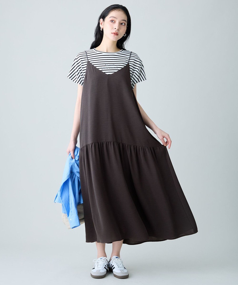 ANY ANYファンクションワイドフレンチスリーブTシャツ 