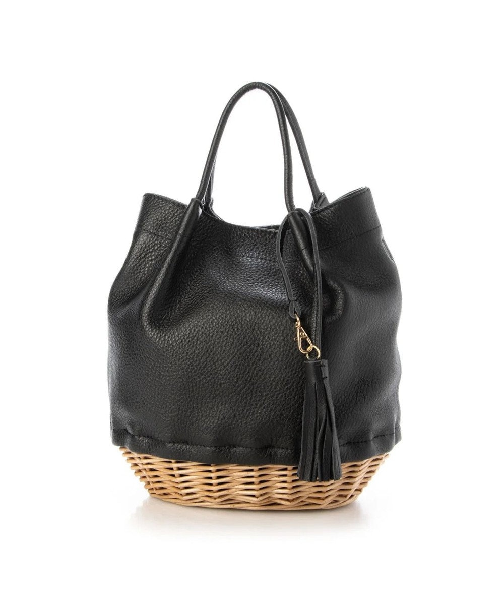 UNBILLION perche 牛革×ヤナギ底2wayトートバッグ 