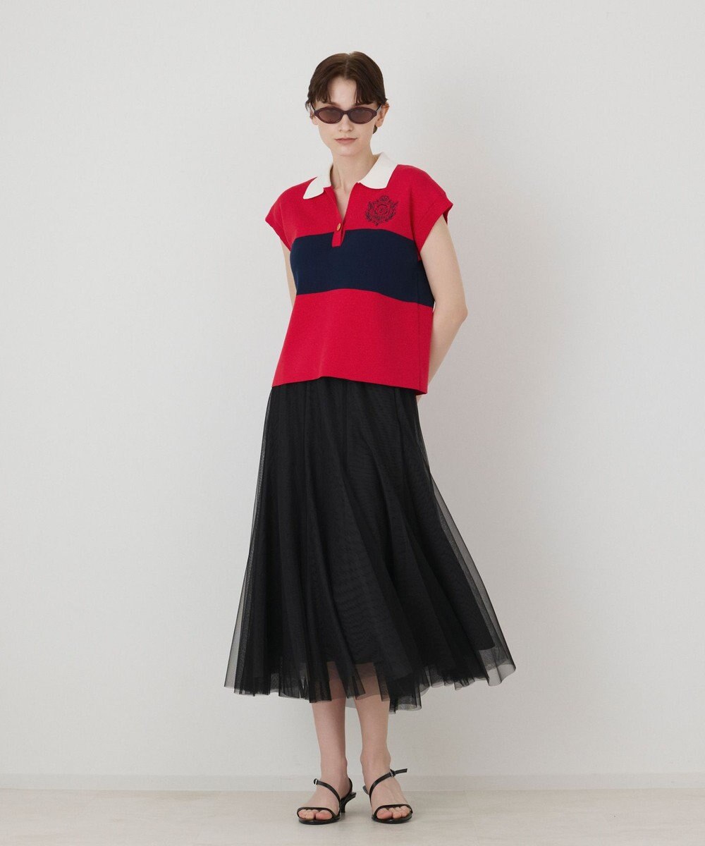 GRACE CONTINENTAL ラガーポロニットトップ 