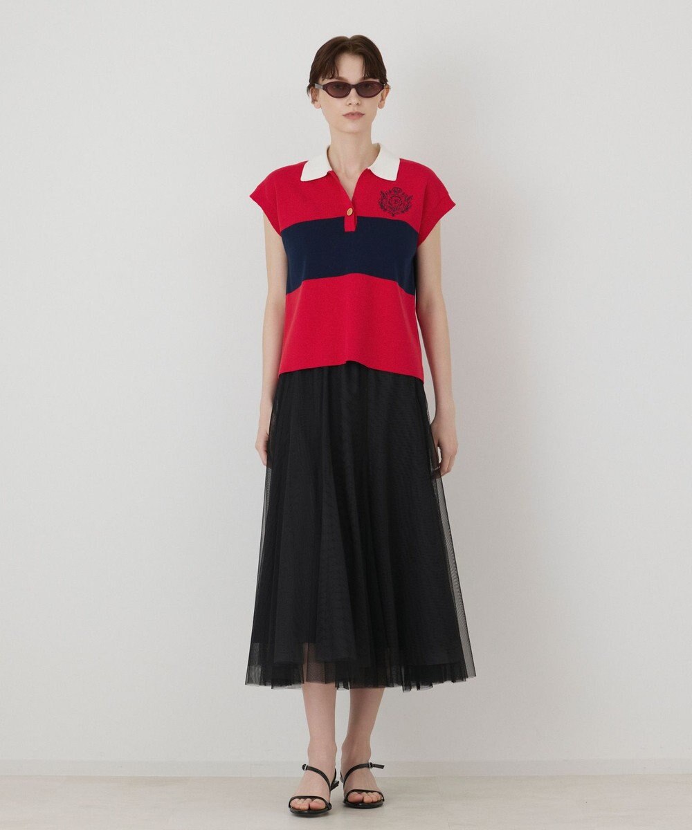 GRACE CONTINENTAL ラガーポロニットトップ 