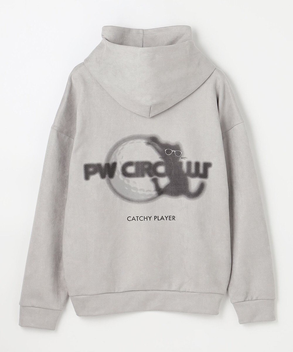 PW CIRCULUS 2025 NEW！【手洗い洗濯可】【MEN】キャットグラフィック スエードライク デタッチャブルフーディ ゴルフ 
