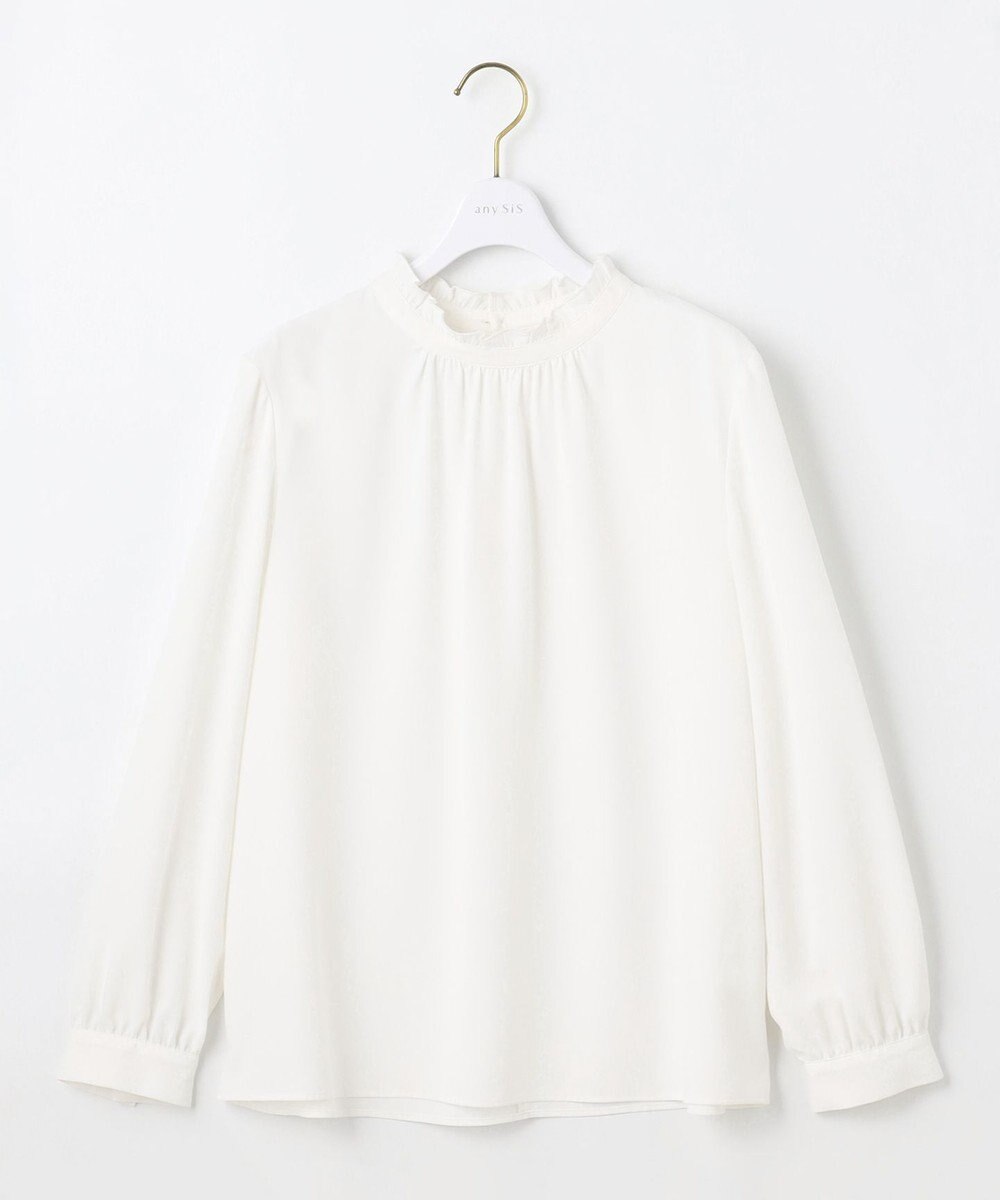 ANY SIS 【洗える】フリルネックスタンド ブラウス 