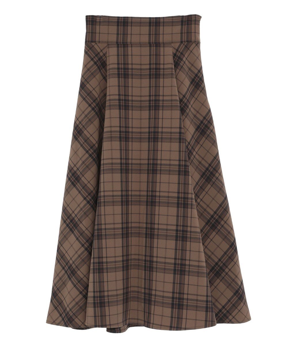 earth music&ecology バックレースアップチェックスカート 