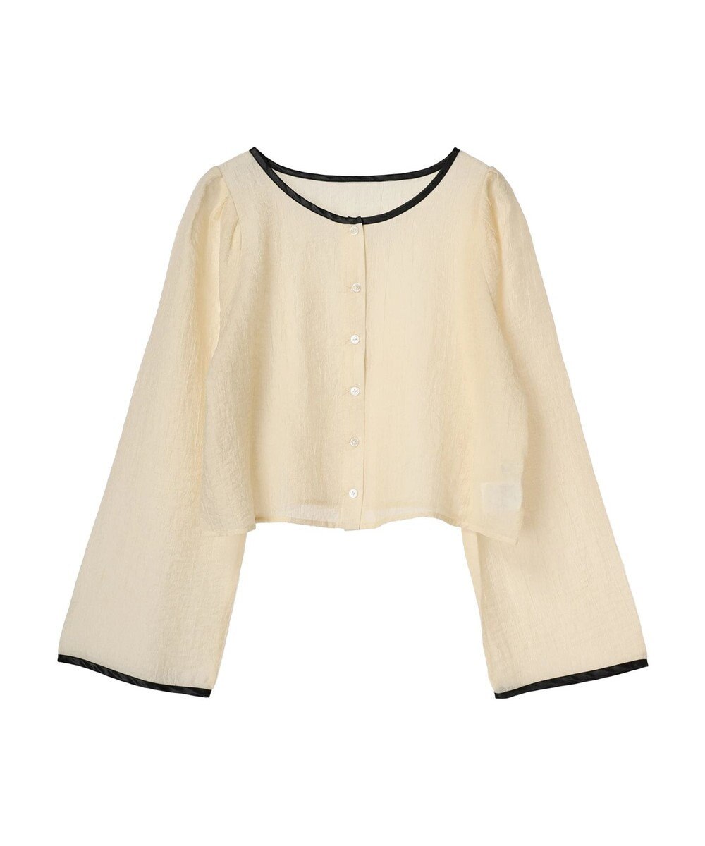 earth music&ecology シアーパイピングシャツ 