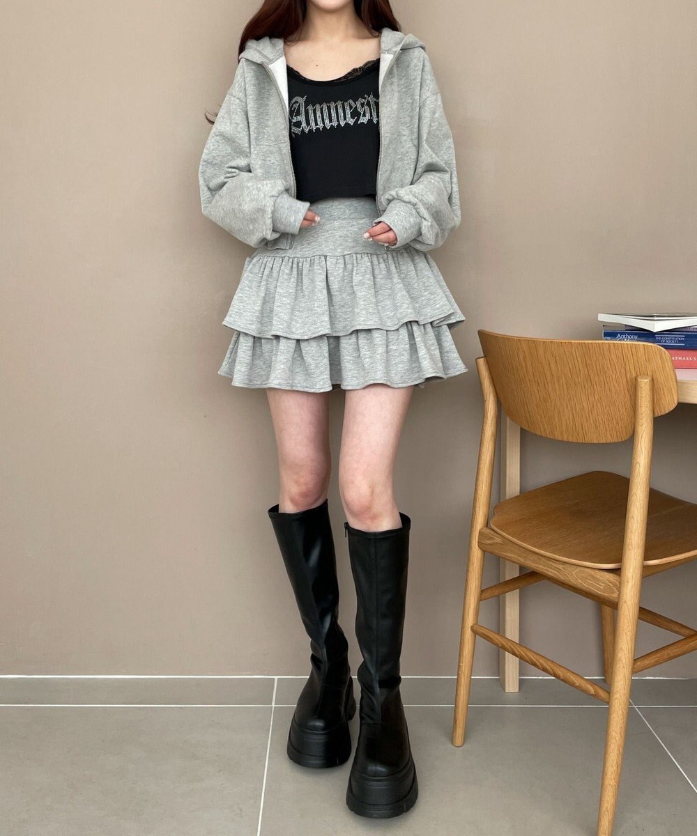 WEGO Wジップショートパーカー 