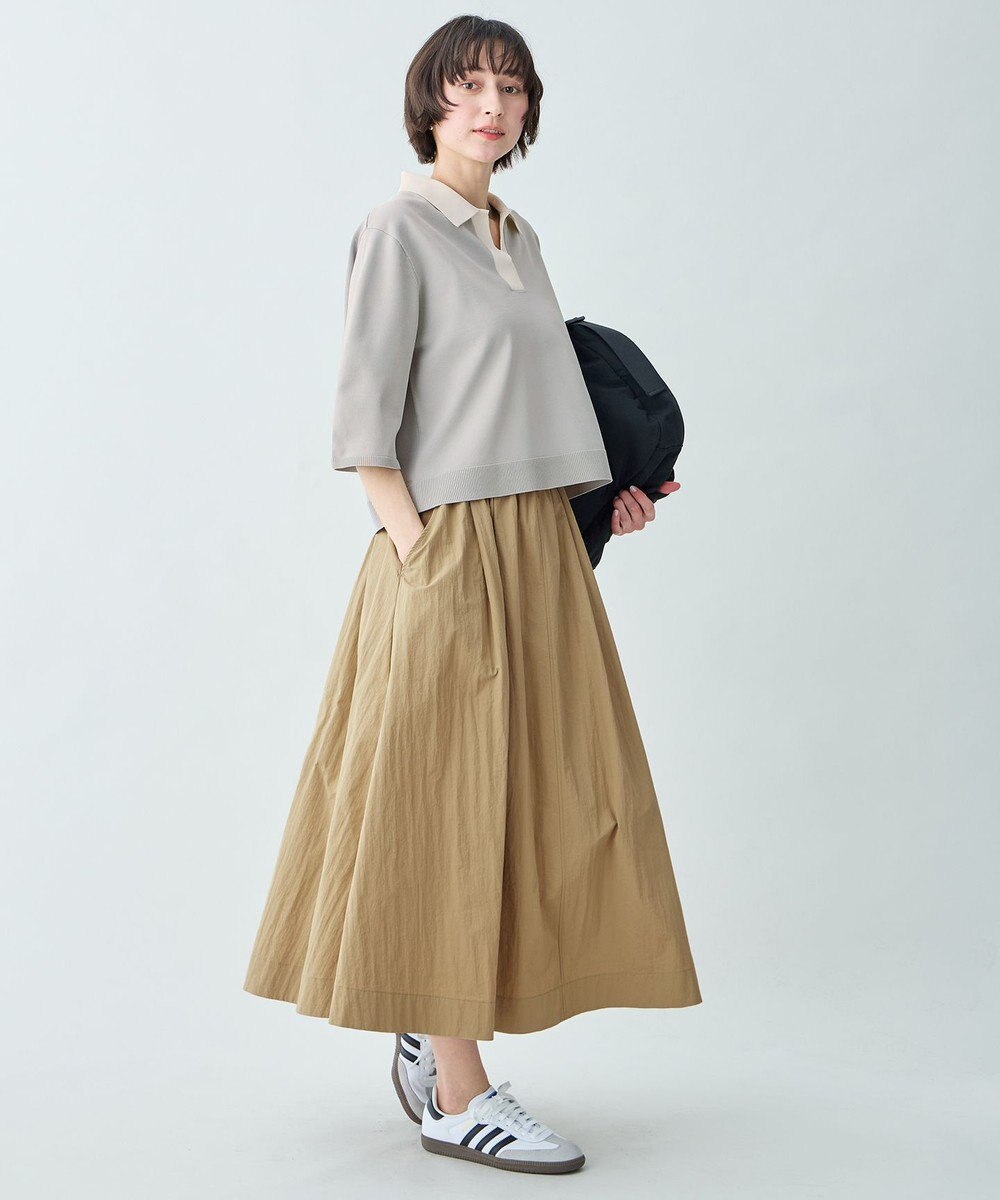 ANY L 【2SET】バイカラーポロニット×スカートセット 