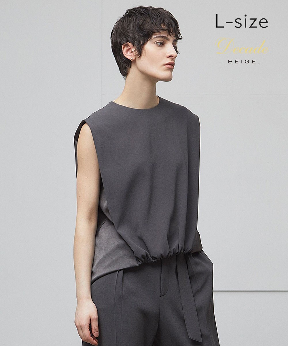 BEIGE， 【洗える・L-size】CINDY / ノースリーブブラウス 