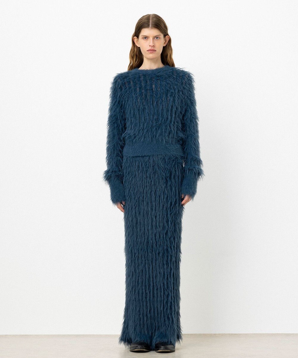 NAVE 【ReNAVE・洗える】メルティーシャギーニット スカート 