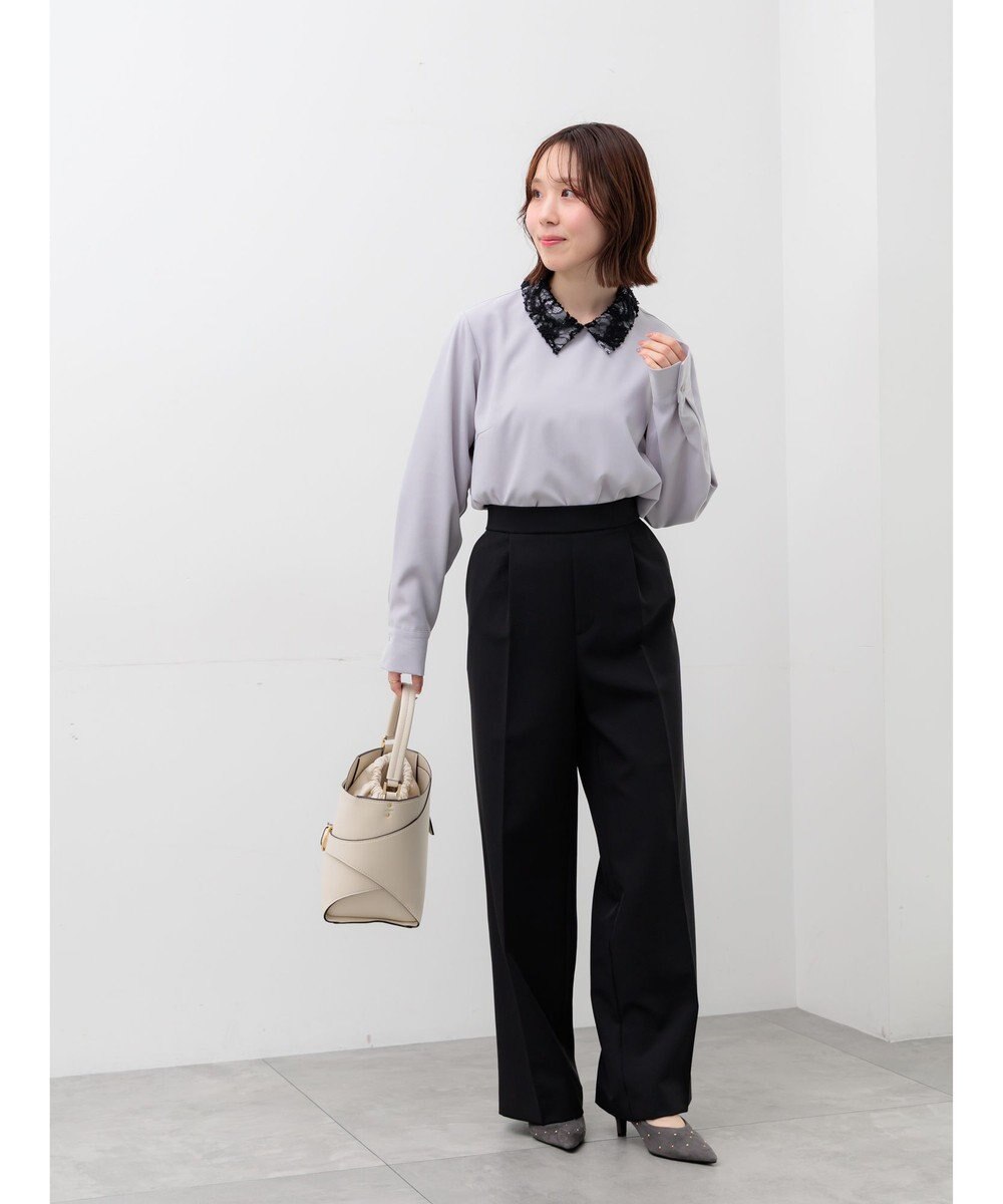 Te chichi 【雑誌掲載アイテム】ダブルクロスイージーワイドパンツ 