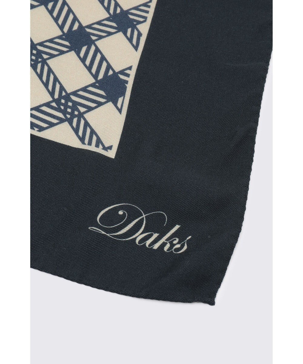 DAKS ウールシルクブレンドスクエアストール 
