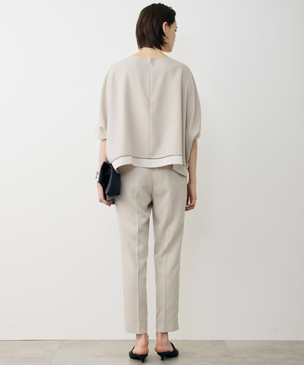 ICB L 【先行予約・WEB限定カラーあり】 FluidBackSatin クロップドブラウス 