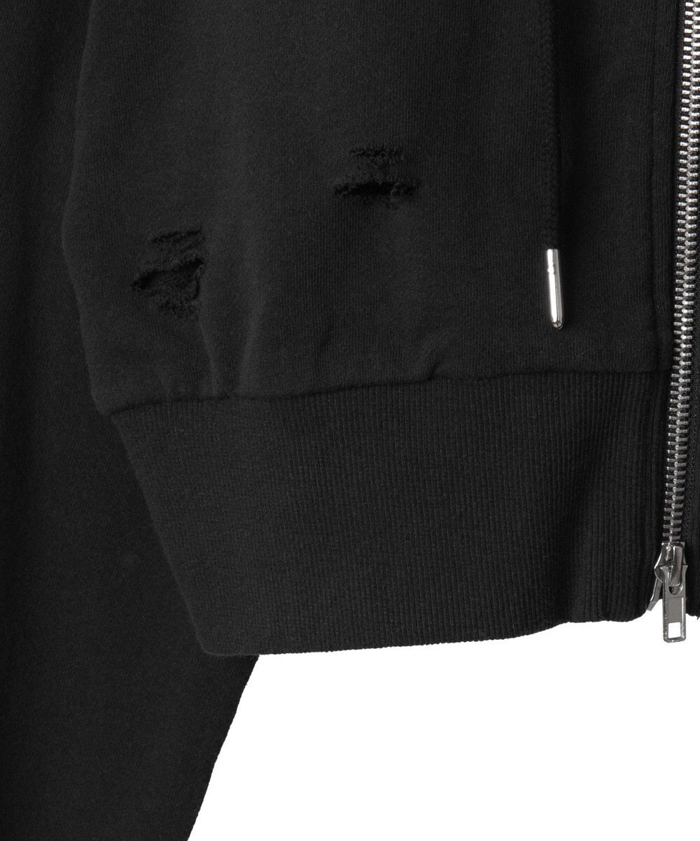 WEGO ヴィンテージウォッシュWジップショートパーカー 