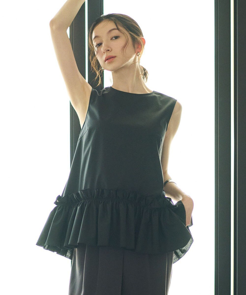 #Newans タックフリルヘムシャツ 