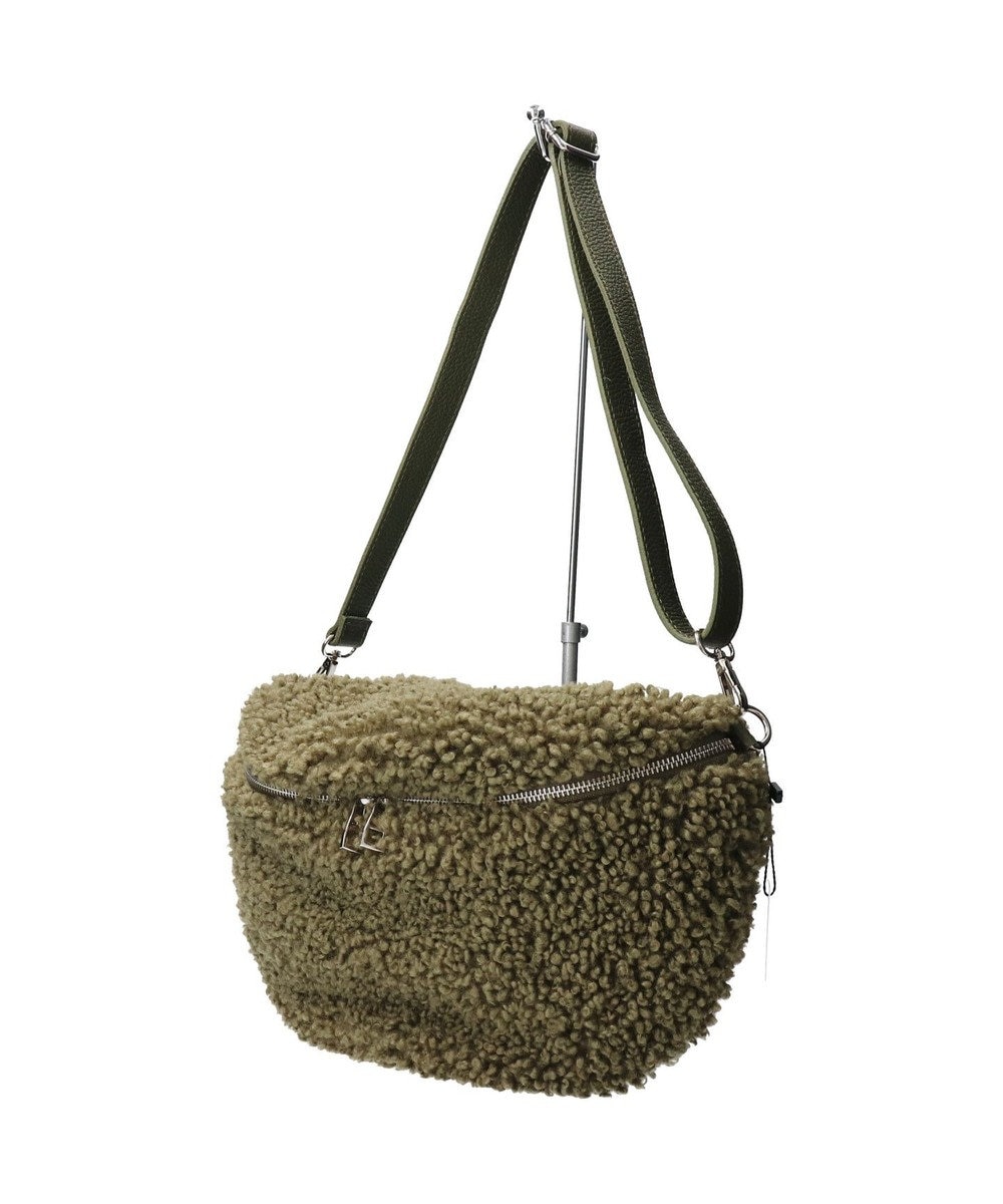 INTER-CHAUSSURES 【ANDREA CARDONE ITALI】レザーストラップボアショルダーバッグ 